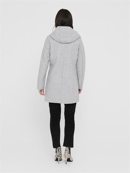 ONLSIRI BONDED HOOD COAT CC OTW light grey melange
