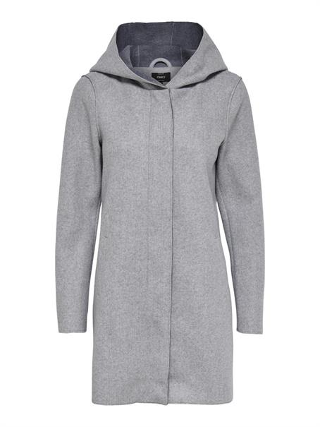 ONLSIRI BONDED HOOD COAT CC OTW light grey melange