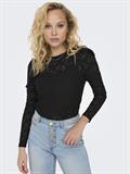ONLSMILLA L/S O-NECK PUFF TOP JRS black