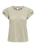 ONLSMILLA S/S O-NECK FRILL TOP JRS elm