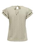 ONLSMILLA S/S O-NECK FRILL TOP JRS elm