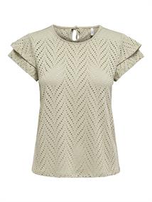 ONLSMILLA S/S O-NECK FRILL TOP JRS elm