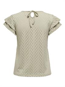 ONLSMILLA S/S O-NECK FRILL TOP JRS elm