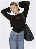 ONLSMILLA SHORT PULLOVER L/S KNT NOOS black