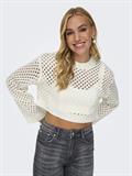 ONLSMILLA SHORT PULLOVER L/S KNT NOOS marshmallow