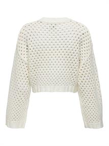 ONLSMILLA SHORT PULLOVER L/S KNT NOOS marshmallow