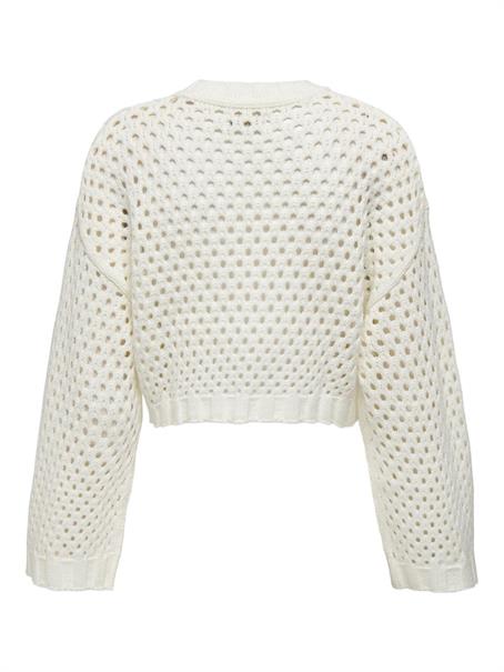 ONLSMILLA SHORT PULLOVER L/S KNT NOOS marshmallow