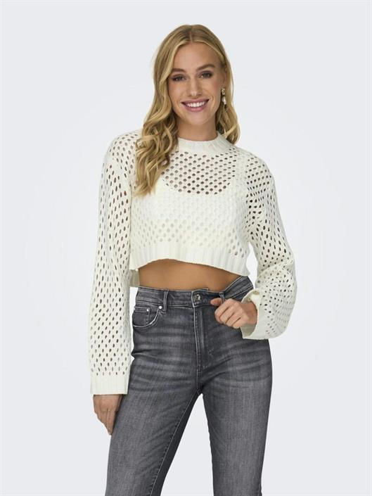 onlsmilla-short-pullover-l-s-knt-noos-marshmallow