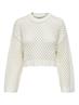 ONLSMILLA SHORT PULLOVER L/S KNT NOOS marshmallow