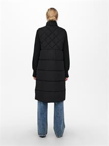 ONLSTACY QUILTED LONG WAISTCOAT OTW NOOS black