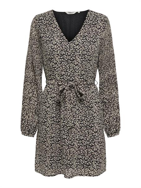 ONLSTAR LIFE L/S PLISSE SLEEVE DRESS WVN black