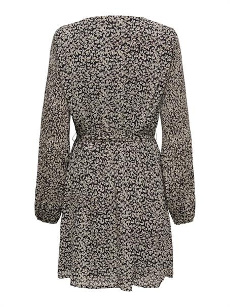ONLSTAR LIFE L/S PLISSE SLEEVE DRESS WVN black