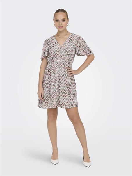 ONLSTAR LIFE S/S SLOANE DRESS PTM cloud dancer