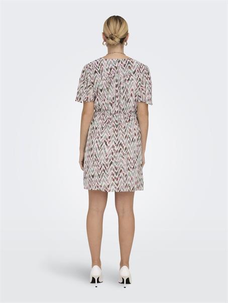 ONLSTAR LIFE S/S SLOANE DRESS PTM cloud dancer