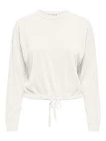 ONLSUNNY LS STRING DETAIL O-NECK CC KNT cloud dancer