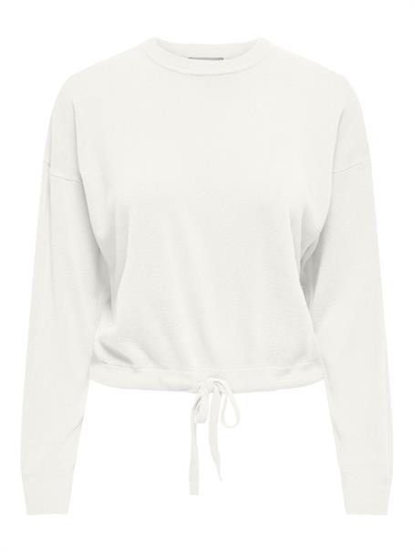 ONLSUNNY LS STRING DETAIL O-NECK CC KNT cloud dancer