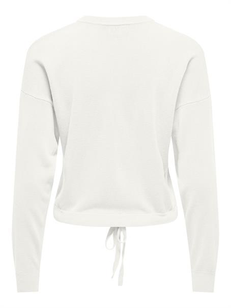 ONLSUNNY LS STRING DETAIL O-NECK CC KNT cloud dancer