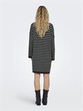 ONLTALIO LS STRIPE ROLLNECK DRESS BF KNT dark grey melange