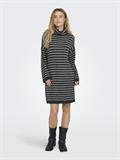 ONLTALIO LS STRIPE ROLLNECK DRESS BF KNT dark grey melange