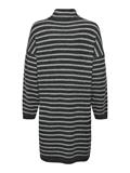 ONLTALIO LS STRIPE ROLLNECK DRESS BF KNT dark grey melange