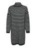 ONLTALIO LS STRIPE ROLLNECK DRESS BF KNT dark grey melange