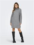 ONLTALIO LS STRIPE ROLLNECK DRESS BF KNT light grey melange