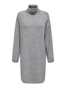 ONLTALIO LS STRIPE ROLLNECK DRESS BF KNT light grey melange