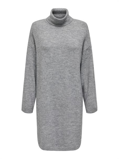 ONLTALIO LS STRIPE ROLLNECK DRESS BF KNT light grey melange