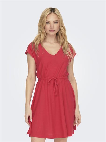 ONLTAMMIE S/S DRESS JRS teaberry