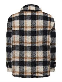 ONLTANJA CALISTA CHECK TEDDY JACKET OTW birch