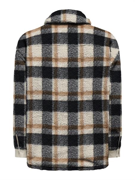 ONLTANJA CALISTA CHECK TEDDY JACKET OTW birch