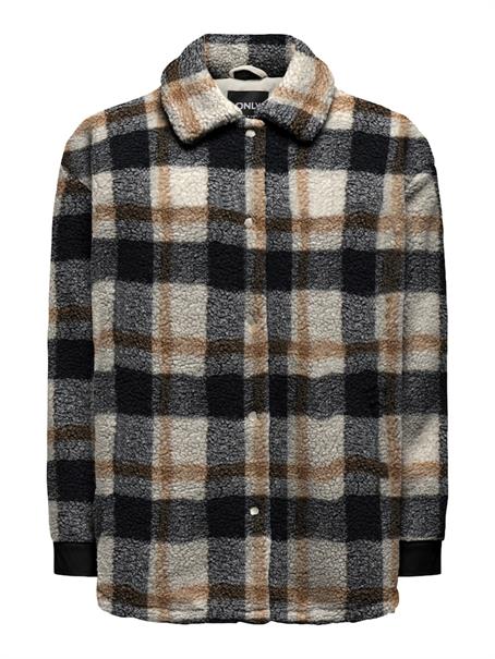 ONLTANJA CALISTA CHECK TEDDY JACKET OTW birch