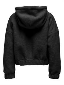 ONLTANJA TEDDY HOOD JACKET OTW NOOS black