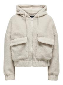 ONLTANJA TEDDY HOOD JACKET OTW NOOS pumice stone