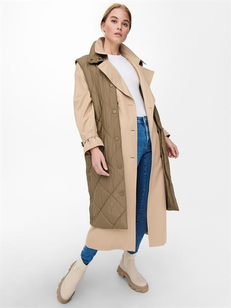 ONLTANZIA QUILTED WAISTCOAT CC OTW tigers eye