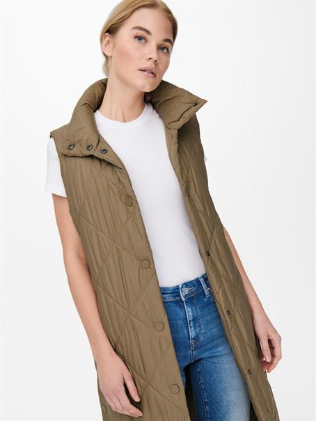 ONLTANZIA QUILTED WAISTCOAT CC OTW tigers eye