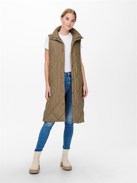 ONLTANZIA QUILTED WAISTCOAT CC OTW tigers eye
