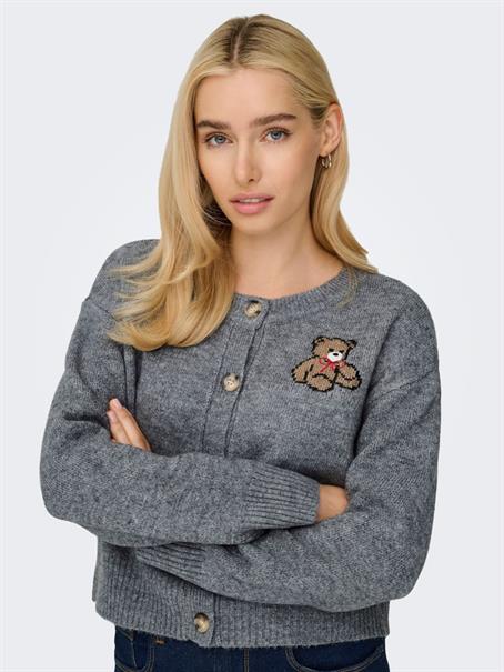 ONLTEDDY LS CARDIGAN EX KNT medium grey melange