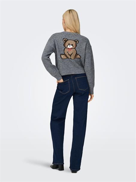 ONLTEDDY LS CARDIGAN EX KNT medium grey melange