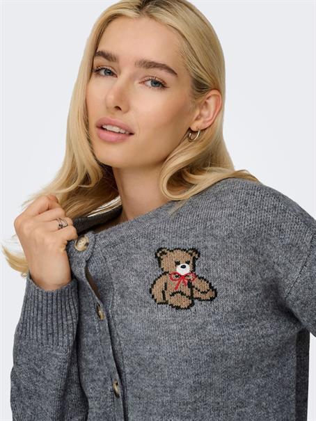 ONLTEDDY LS CARDIGAN EX KNT medium grey melange