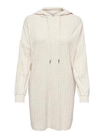 ONLTESSA CAREY L/S HOOD DRESS KNT pumice stone
