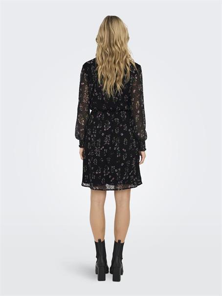 ONLTESSA ELIZA LS DRESS WVN black