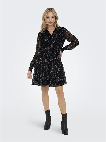 ONLTESSA ELIZA LS DRESS WVN black