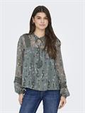 ONLTESSA ELIZA LS TOP WVN balsam green