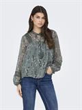 ONLTESSA ELIZA LS TOP WVN balsam green