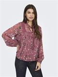 ONLTESSA ELIZA LS TOP WVN rose brown