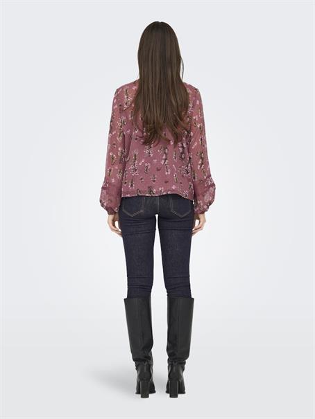 ONLTESSA ELIZA LS TOP WVN rose brown