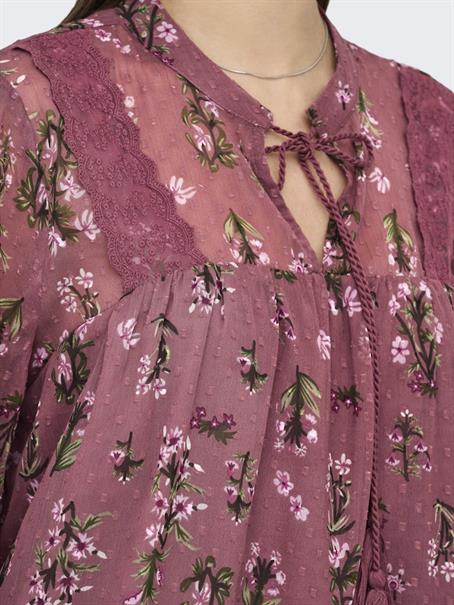 ONLTESSA ELIZA LS TOP WVN rose brown