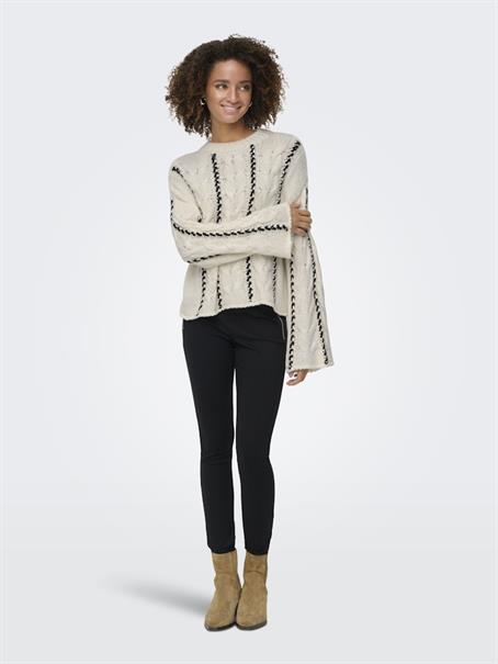 ONLTESSA LS CABEL STITCH O-NECK CC KNT birch