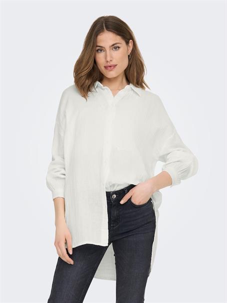 ONLTHYRA LIFE OVERSIZED SHIRT NOOS WVN cloud dancer